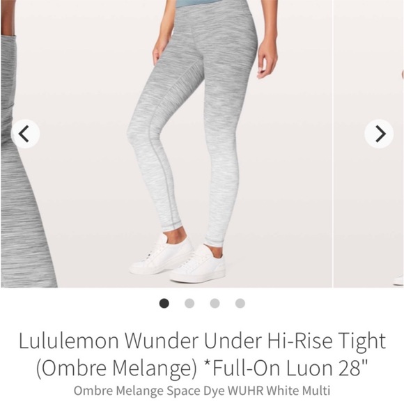 Lululemon- WunderUnder HR Ombré Melange Space Dye Tights- Full-On Luon 29” - Picture 3 of 13